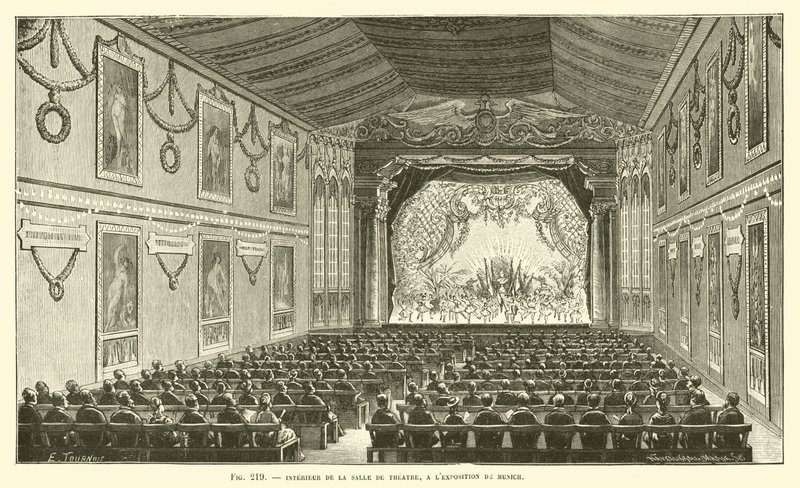 Münih Sergisinde Tiyatro Salonunun İçi by French School
