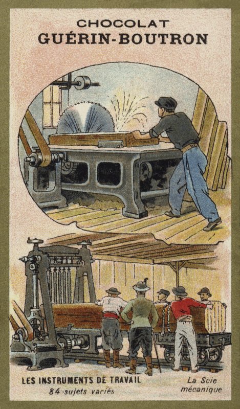 Mekanik testereler (chromolitho) by French School