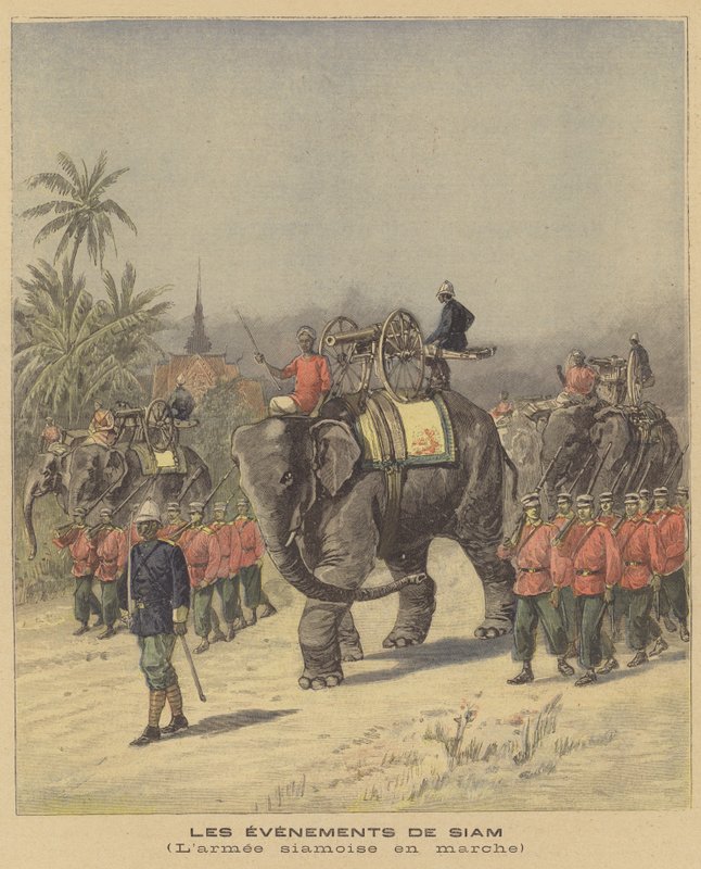 Siyam Ordusu yürüyüşte by French School