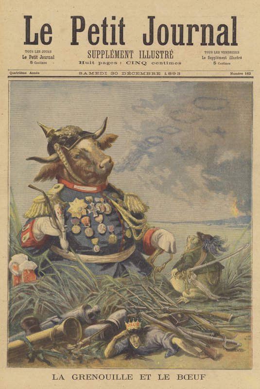 kurbağa ve boğa by French School