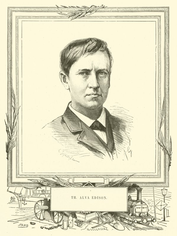 Thomas Alva Edison by French School