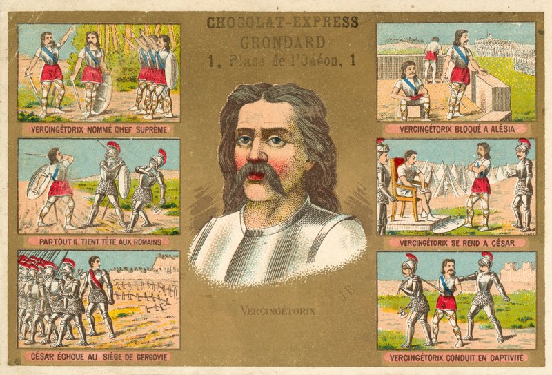 Vercingetorix, Galya reisi ve hayatından sahneler by French School