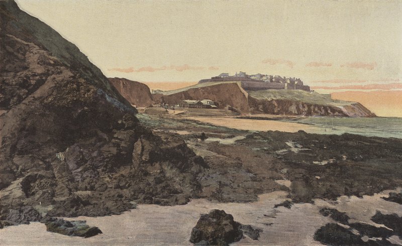 Granville, Yukarı şehir ve plaj by French Photographer