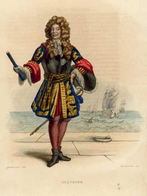 Abraham Duquesne (renkli gravür) by French School