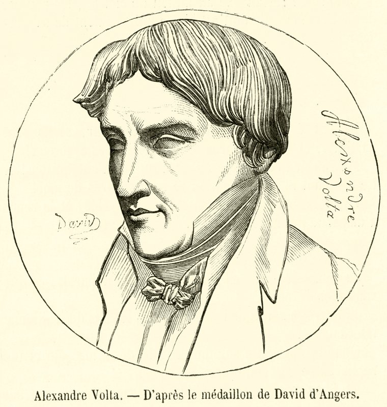 Alexandre Volta (gravür) by French School