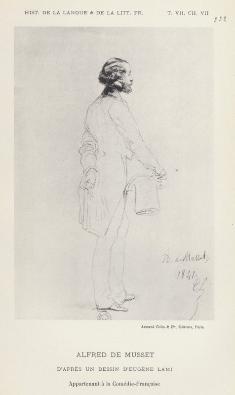 Alfred De Musset (taş) by French School
