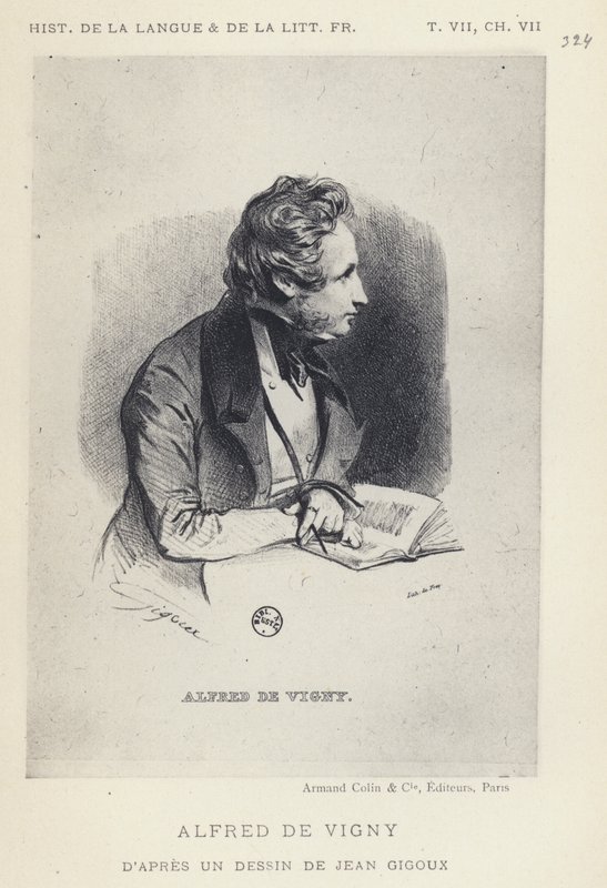Alfred De Vigny (taş) by French School