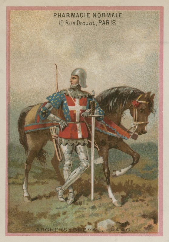 At sırtında okçular by French School