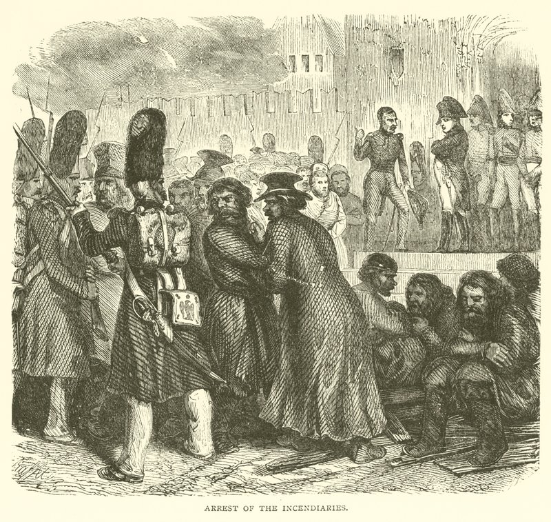 Yangın çıkaranların tutuklanması (gravür) by French School