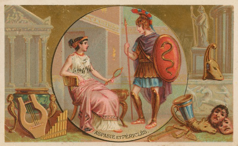 Aspasia ve Perikles by French School