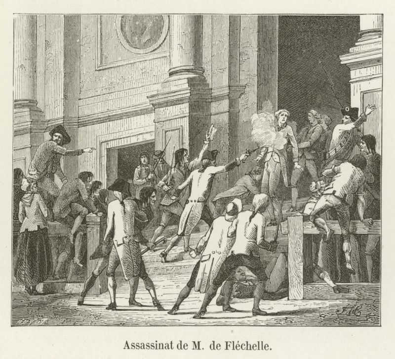 M. de Flechelle suikastı by French School
