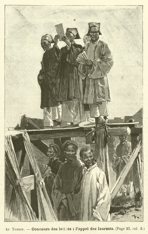 Au Tonkin (gravür) by French School