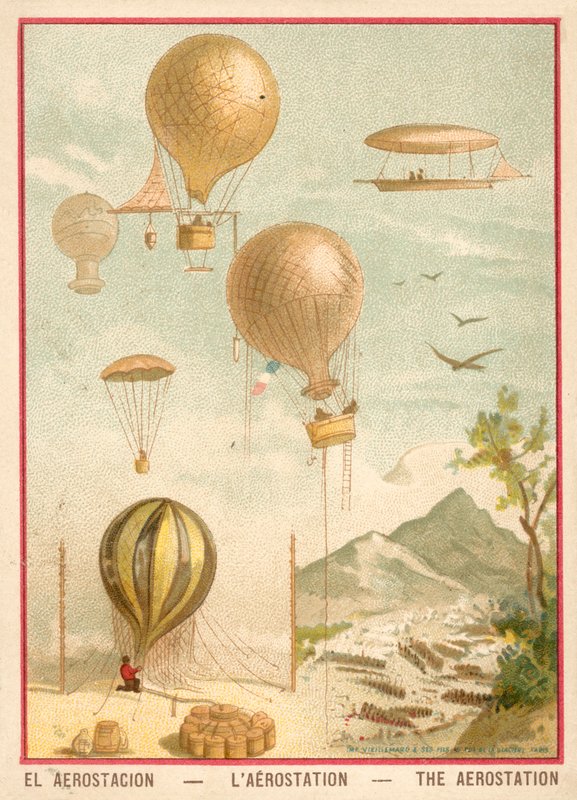 Balonlaşma (kromolitho) by French School