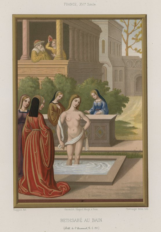 Bathsheba banyosu by French School