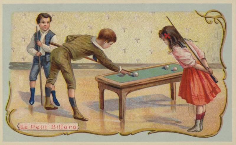 Bilardo (kromolitho) by French School