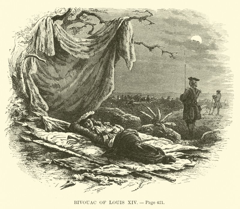 Louis XIV Bivouac by French School