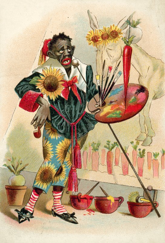 Siyah sanatçı (kromolitho) by French School