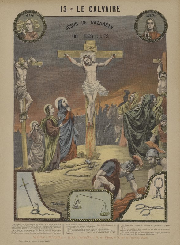 Calvary (renkli taş) by French School