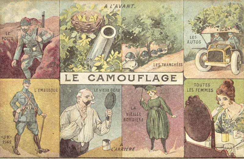 Kamuflaj (renkli lito) by French School