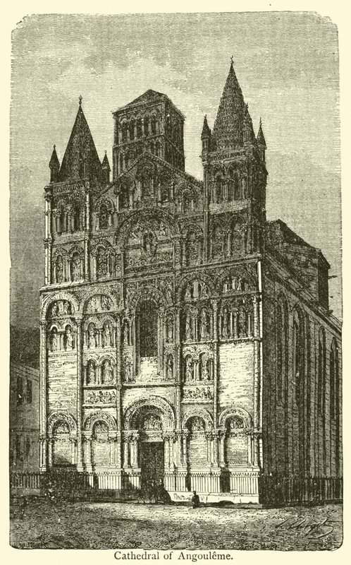 Angouleme Katedrali (gravür) by French School