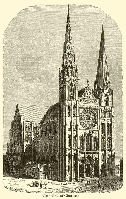 Chartres Katedrali (gravür) by French School