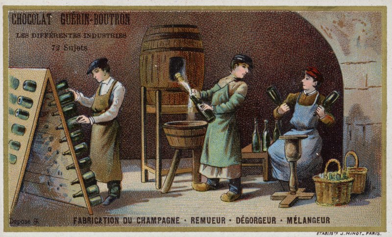 Şampanya üretimi (chromolitho) by French School