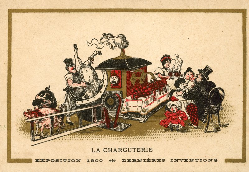 Şarküteri (kromolitho) by French School