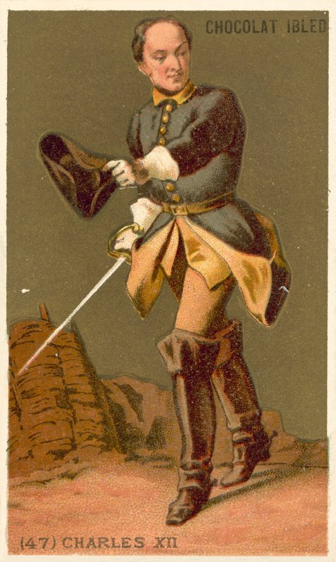 İsveç Charles XII (chromolitho) by French School