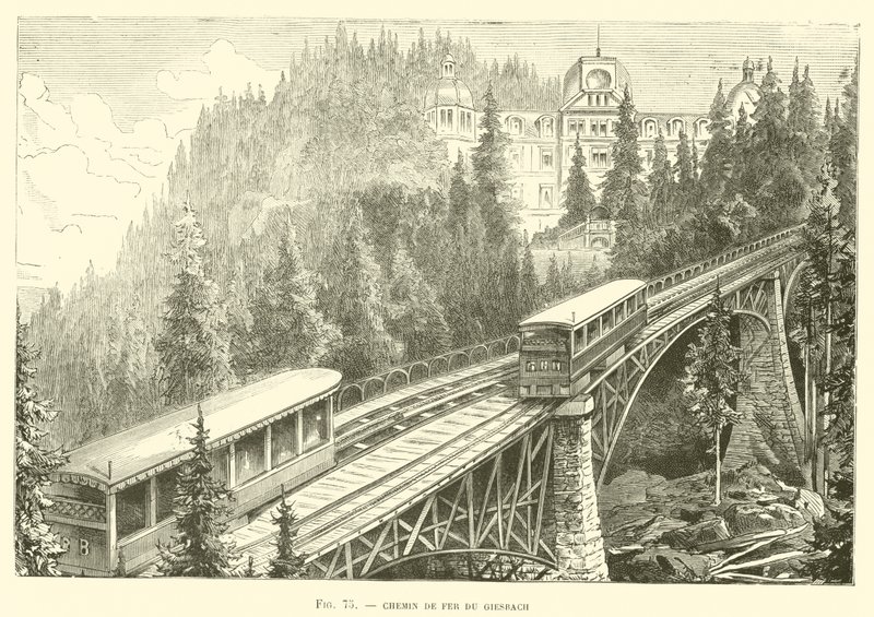 Chemin de Fer du Giesbach (gravür) by French School