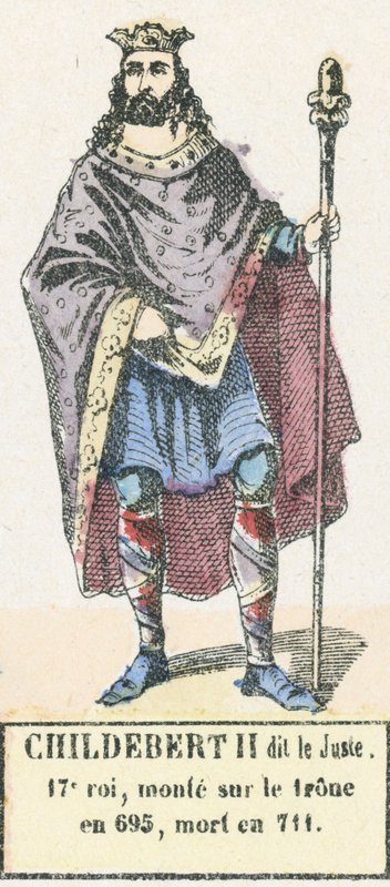 Childebert II, Adil by French School
