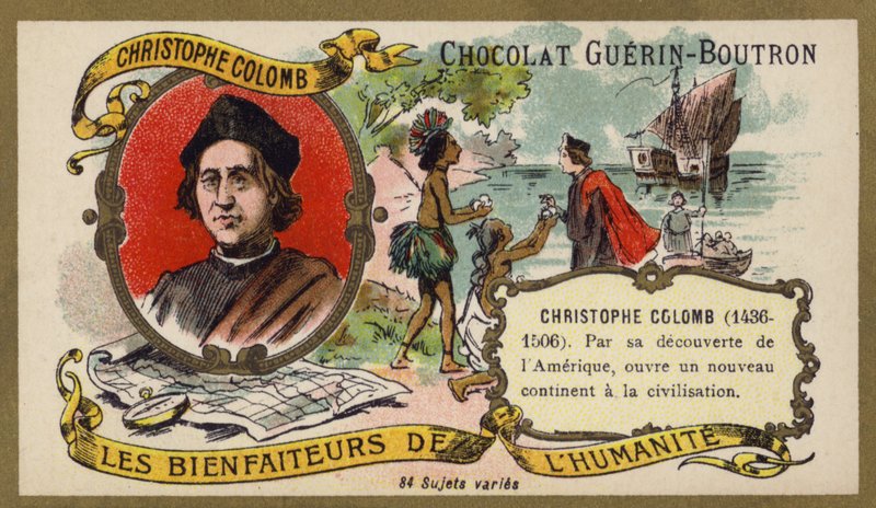 Christopher Columbus, Cenevizli kaşif (chromolitho) by French School