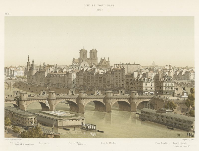 Cite ve Pont-Neuf, 1840 by French School