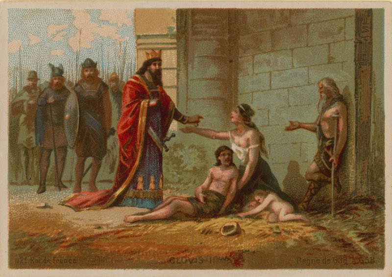 Clovis II, Fransa Kralı (637-657658) by French School