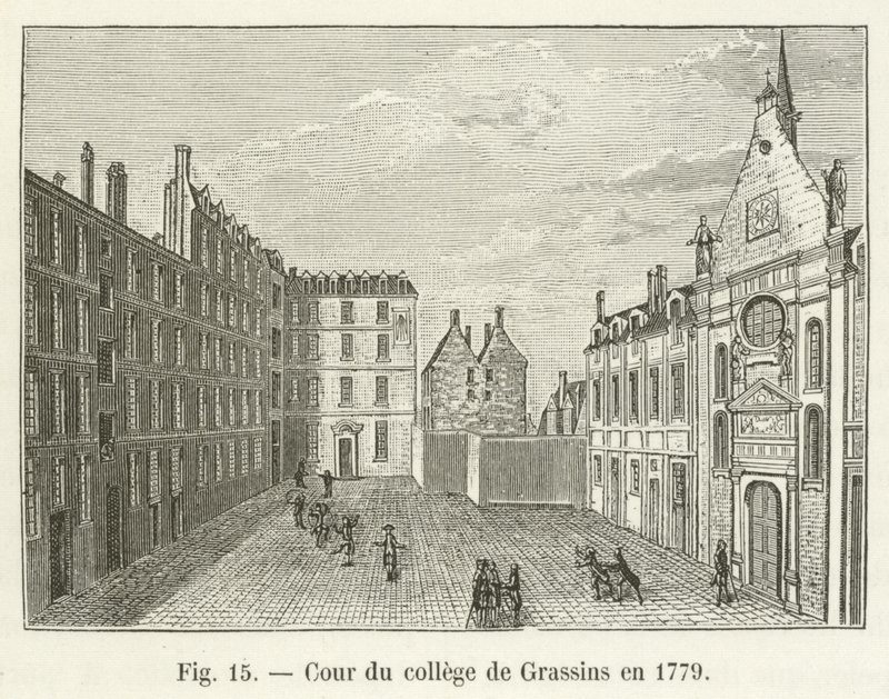 1779 yılında Grassins Koleji Mahkemesi by French School