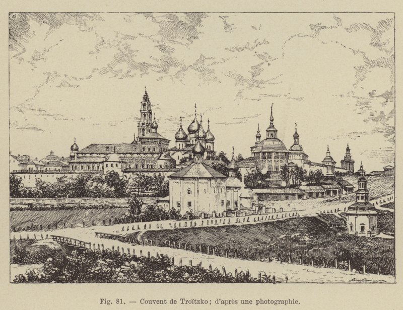 Troitzko Manastırı (gravür) by French School