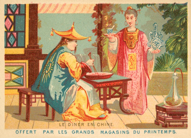 Çin'de Akşam Yemeği (chromolitho) by French School