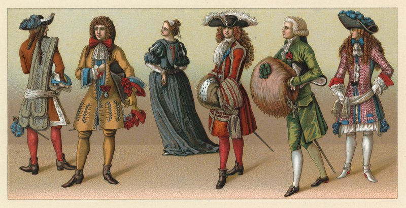 Avrupa XVII-XVIII.Yüzyıl Kostümü by French School