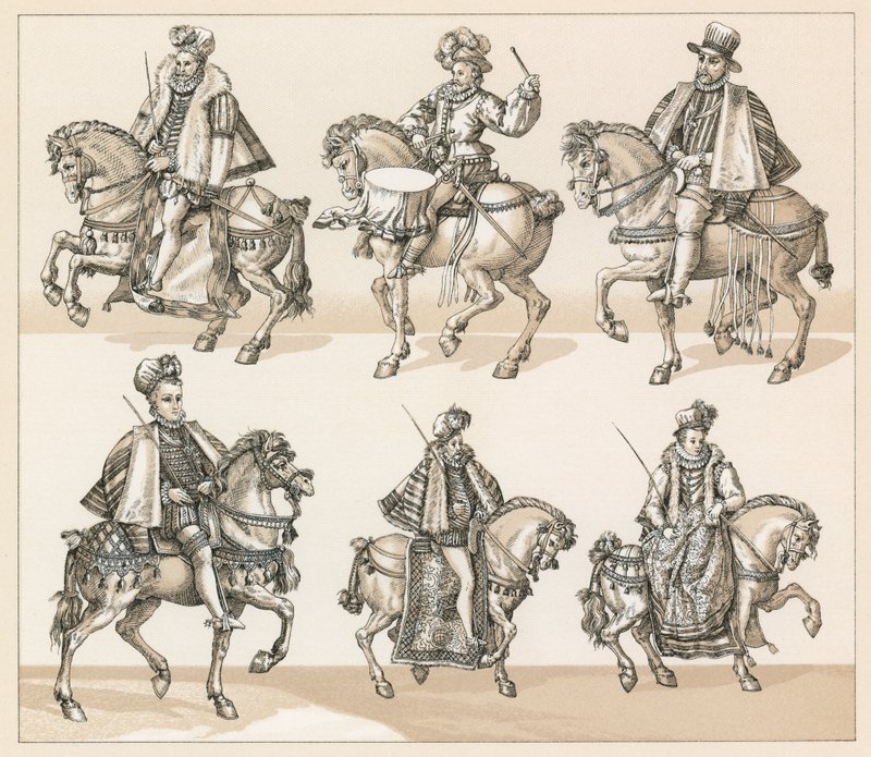 Avrupa XVI. Yüzyıl Kostümü by French School
