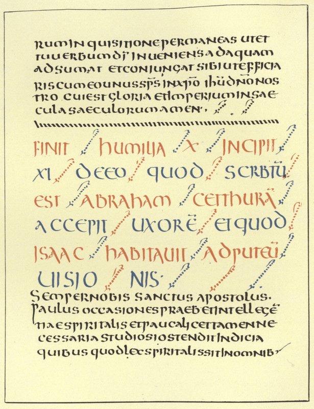 Uncial yazı örneği by French School