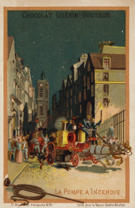İtfaiye aracı (chromolitho) by French School