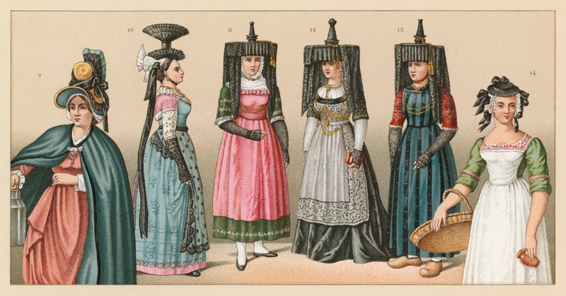 Fransa XIX. Yüzyıl Kostümü by French School