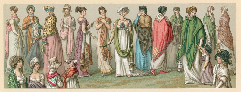 Fransa XVIII-XIXth Cent Kostüm by French School
