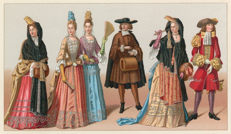 Fransa XVII.Yüzyıl Kostümü by French School