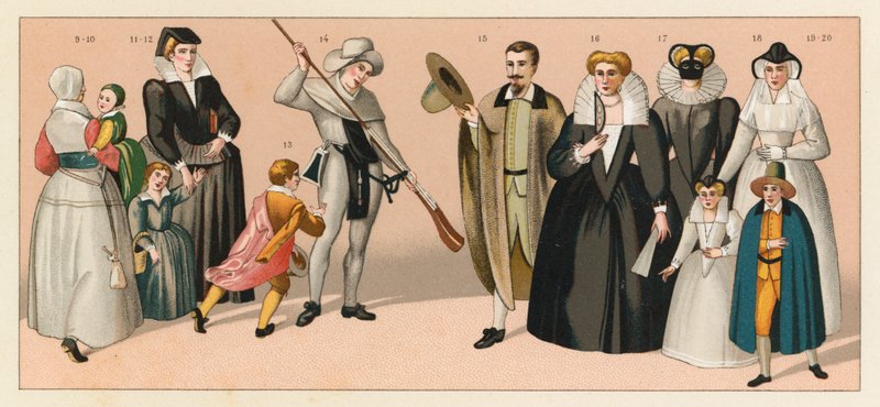 Fransa XVI. Yüzyıl Kostümü by French School