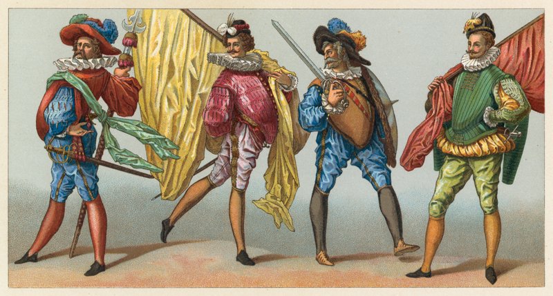 Fransa XVI. Yüzyıl Kostümü by French School