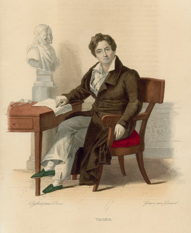 Francois-Joseph Talma (renkli gravür) by French School