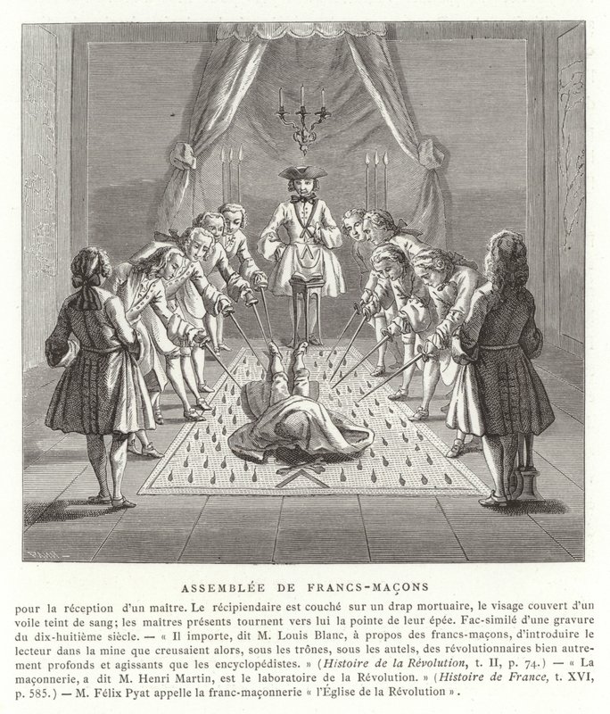 Masonlar toplantısı, 18. yüzyıl by French School