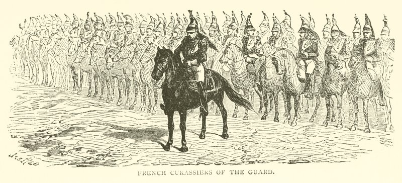 Muhafızların Fransız Curassiers (gravür) by French School