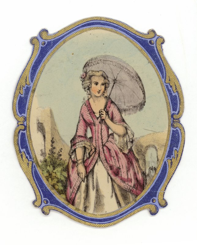 Fransız bayan şemsiye ile by French School
