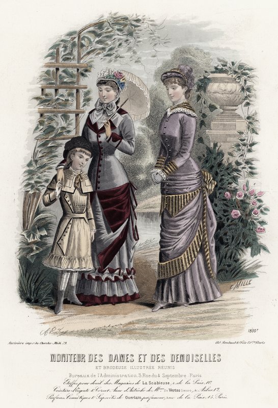 Fransız moda levhası, 19. yüzyıl sonu by French School